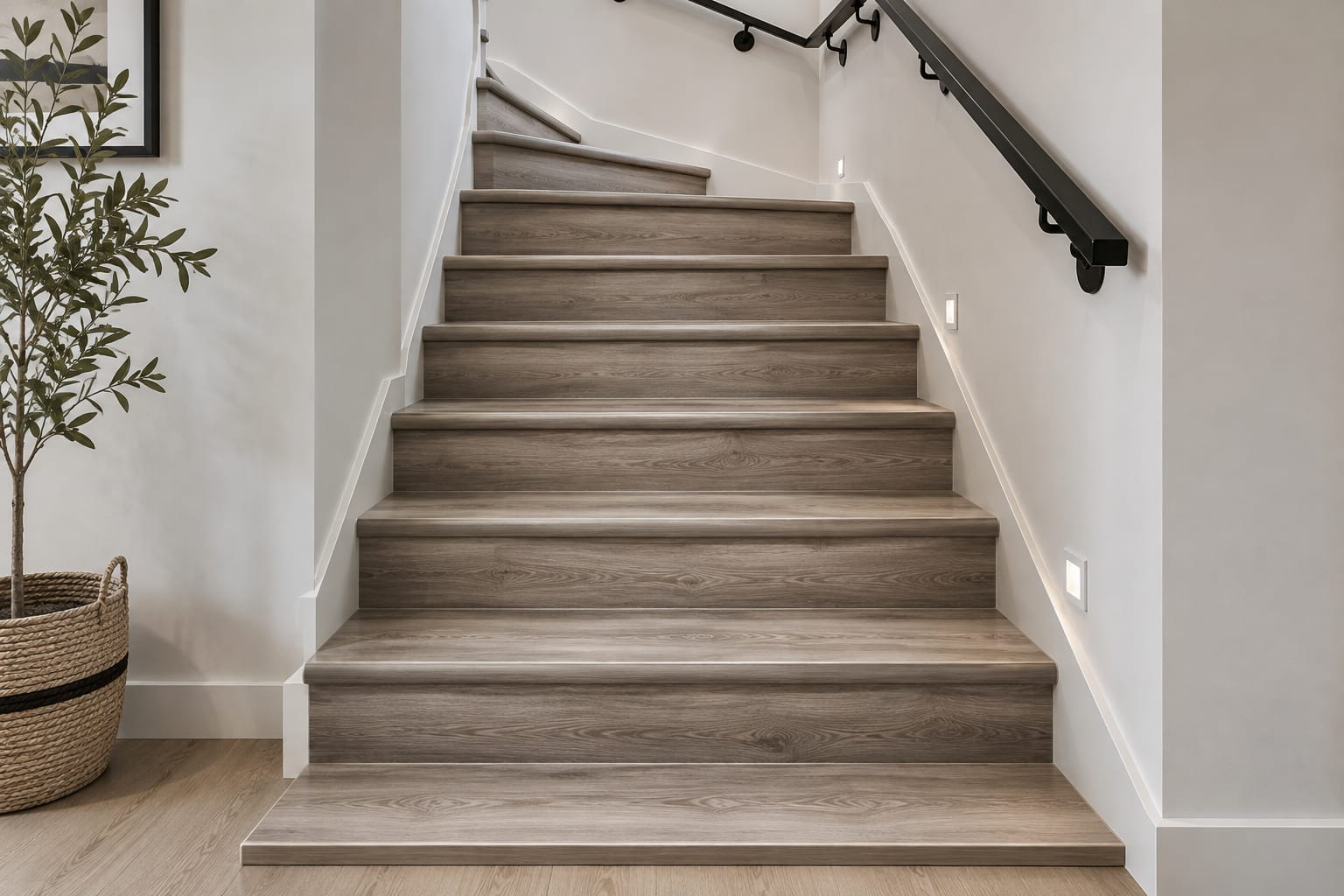Premium stair flooring installation in Dubai